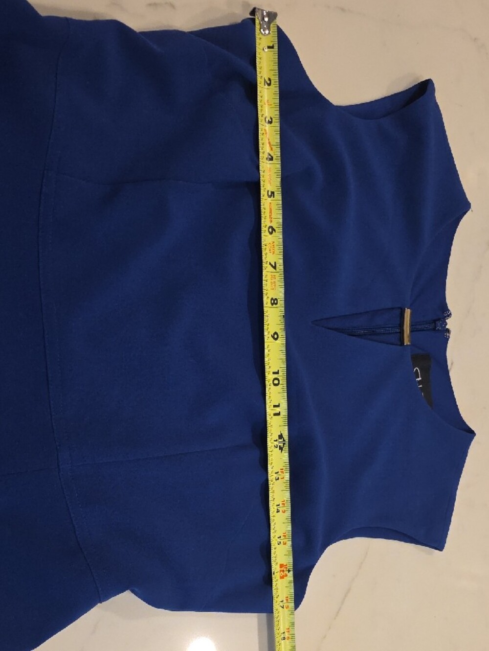 Blue Sleeveless Fit & Flare Dress - Picture 5 of 9